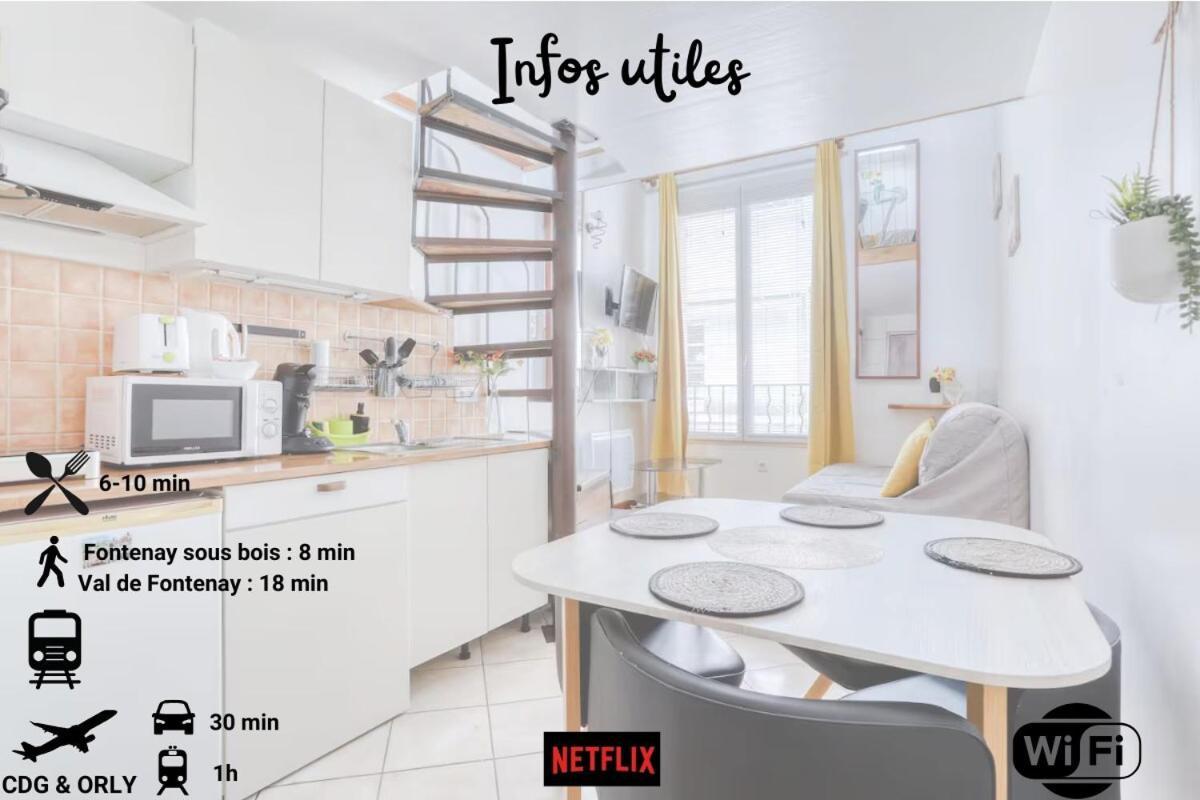 Sunny Suite-Proche Paris & Disney Fontenay-sous-Bois Ngoại thất bức ảnh